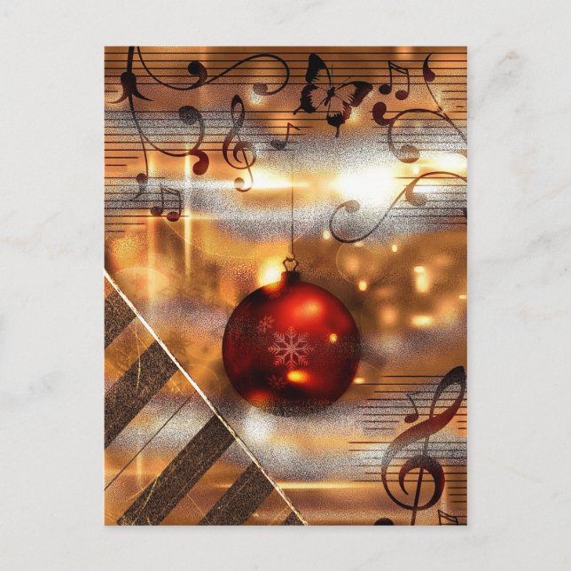 Music piano teacher Christmas Holiday (Front)