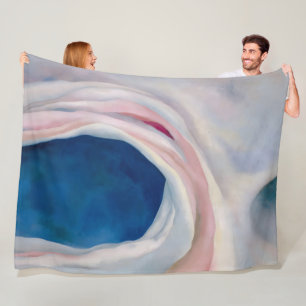 Music Pink and Blue by O'Keeffe Fleece Blanket