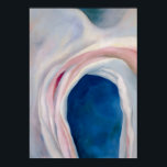 Music Pink and Blue by O'Keeffe Poster<br><div class="desc">Date: 1918 -  Style: Abstract - Music Pink and Blue - Oil on canvas painting by Georgia O'Keeffe.</div>