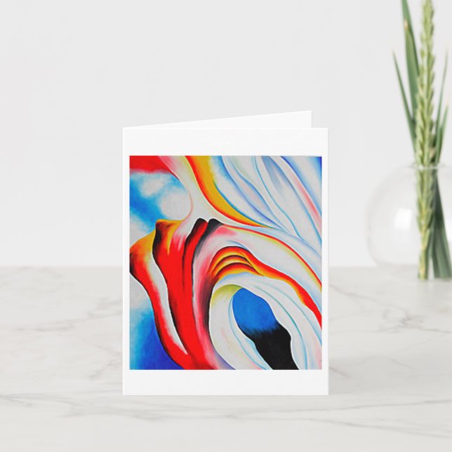 Music Pink and Blue, Georgia O'Keeffe, Fine Art Card (Front)
