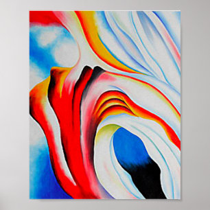 Music Pink and Blue, Georgia O'Keeffe, Poster