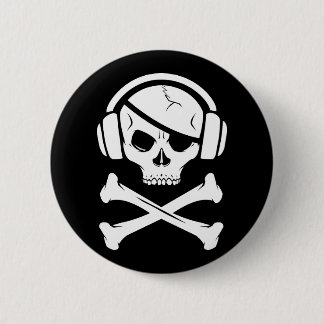 Music Pirate Piracy anti-riaa icon 6 Cm Round Badge