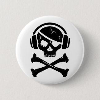 Music Pirate Piracy anti-riaa icon 6 Cm Round Badge
