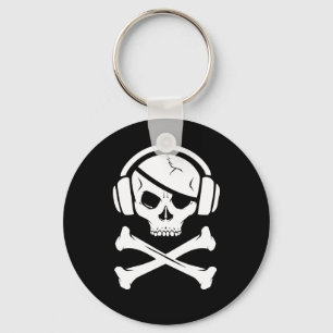 Music Pirate Piracy anti-riaa logo Key Ring