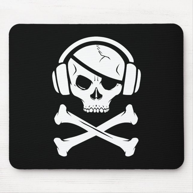 Music Pirate Piracy anti-riaa logo Mouse Mat (Front)