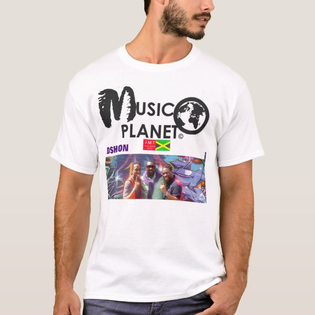 MUSIC PLANET  DSHON Men's Basic T-Shirt (Front)