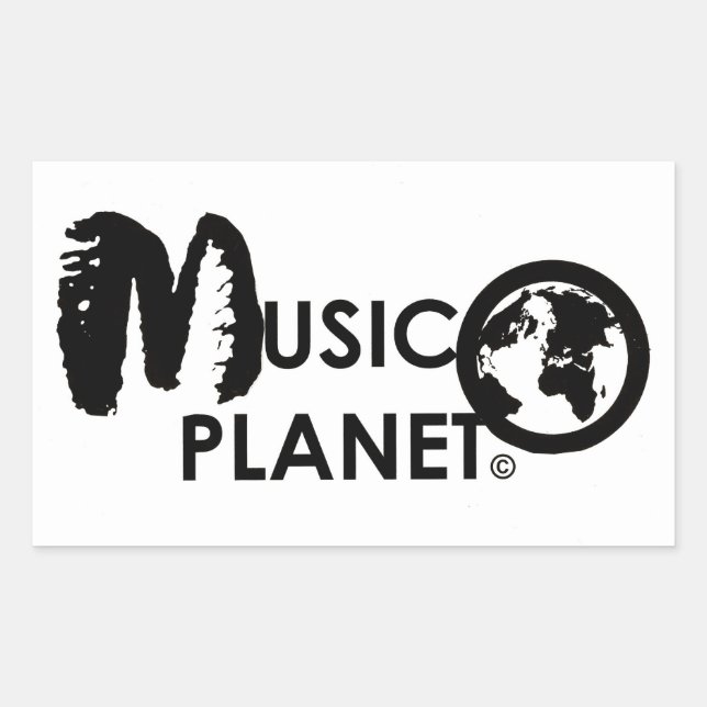 MUSIC PLANET Rectangle Stickers (Front)