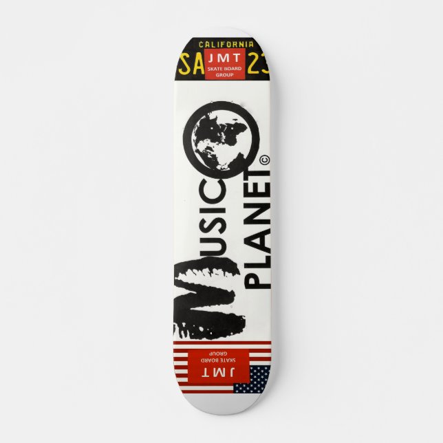 MUSIC PLANET Skateboard, 7¾" Deck Skateboard (Front)