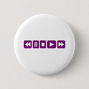 Music Player 6 Cm Round Badge