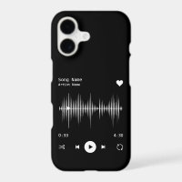 Music Player Artist and Song Personalised Black