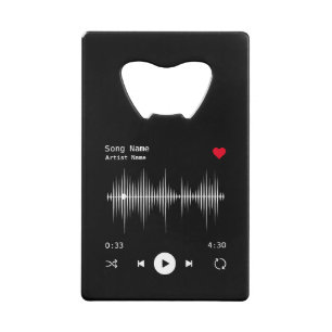 Music Player Artist and Song Personalised Black