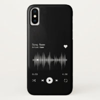 Music Player Artist and Song Personalised Black