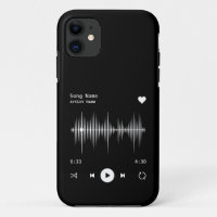 Music Player Artist and Song Personalised Black
