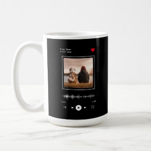 Music Player Artist and Song Personalised Photo Coffee Mug