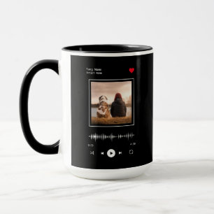 Music Player Artist and Song Personalised Photo Mug