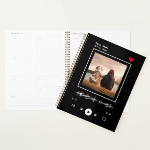 Music Player Artist and Song Personalised Photo Planner