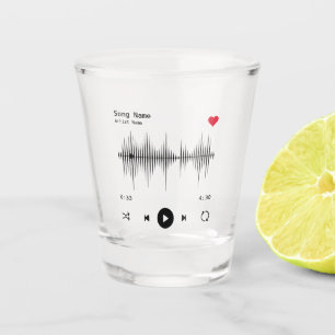 Music Player Artist and Song Personalised Shot Glass