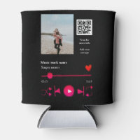 Music player personalised couple love q r code tex