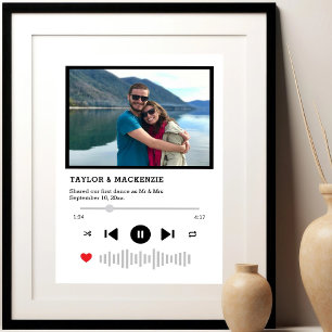 Music Player Personalised Photo Poster