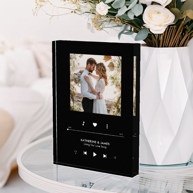 Music Player Photo Frame Personalised Block (Creator Uploaded)