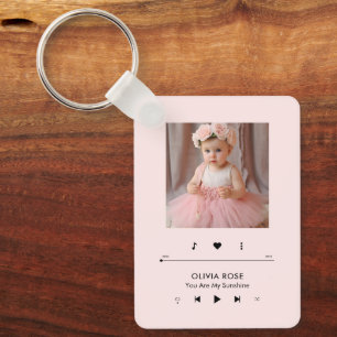 Music Player Photo Frame Personalised Key Ring