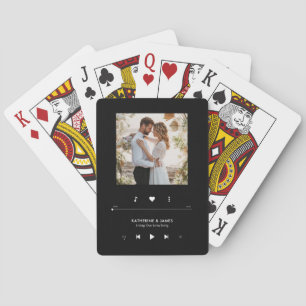 Music Player Photo Frame Personalised Playing Cards