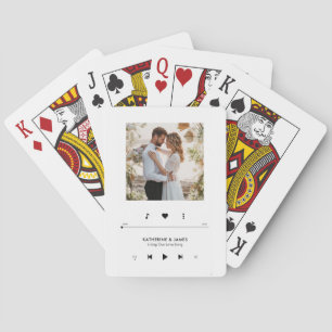 Music Player Photo Frame Personalised Playing Cards