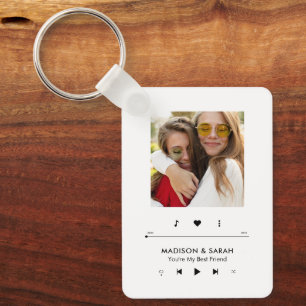 Music Player Photo Frame Personalized BFF Key Ring