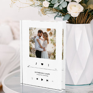 Music Player Photo Frame Personalized Block