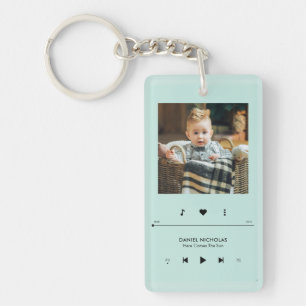 Music Player Photo Frame Personalized Key Ring