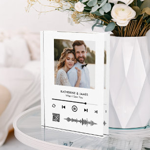 Music Player Photo Frame With Personalised QR Code Block