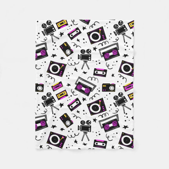 Music player,tape recorder,videotape,movie camera, fleece blanket (Front)
