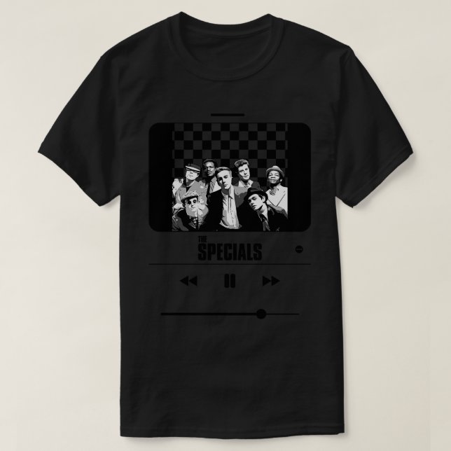 Music player The specials black T-Shirt (Design Front)