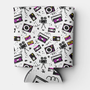 Music Player Vintage Hand Drawn Can Cooler