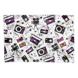 Music Player Vintage Hand Drawn Pillowcase