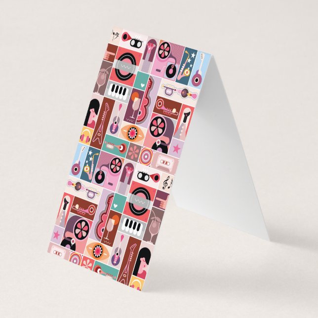 Music pop art  business card (Back)