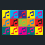 Music Pop Art Poster<br><div class="desc">Music Pop Art. If Music is your hobby, occupation, or obsession, show it with great Music t-shirts, mugs, stickers, and more. They're also great gifts for other Music fans!</div>