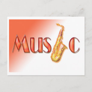 music postcard