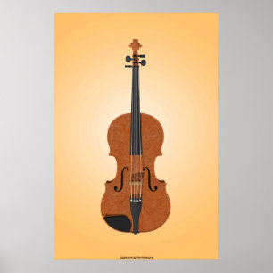 Music Poster: Violin 3D Model Poster