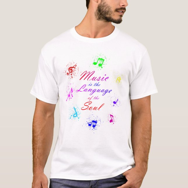 Music print with colorful notes T-Shirt (Front)