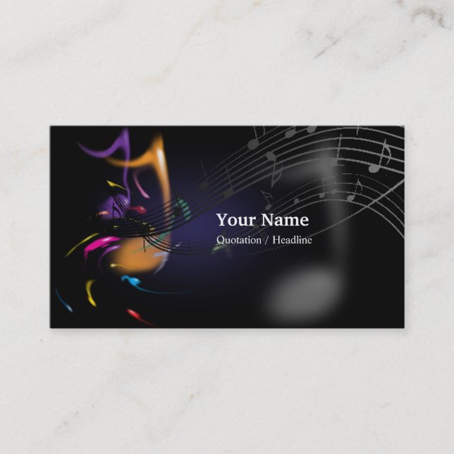 Music Private Teacher  Business Card (Front)