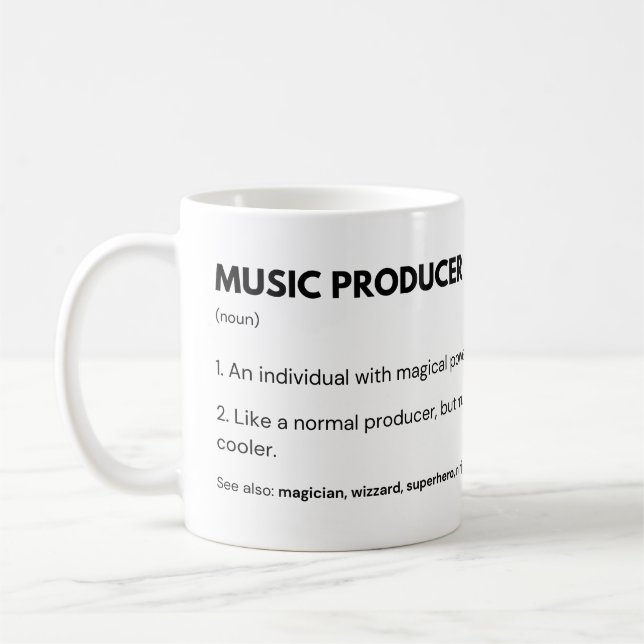 Music Producer And Audio Engineer Production Coffee Mug (Left)