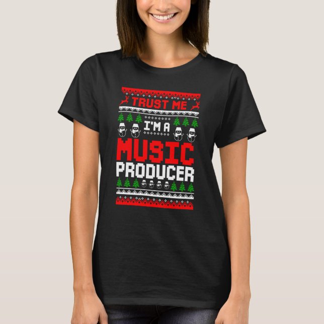 Music Producer Chirstmas Composer Record Musician  T-Shirt (Front)