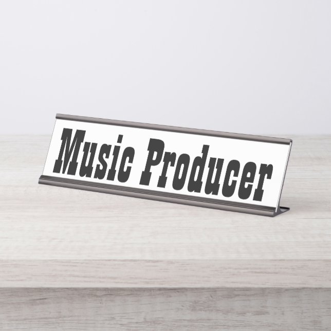 Music Producer Desk Name Plate (Front)