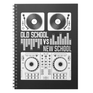 Music Producer DJ Old School Vinyl electro Techno Notebook
