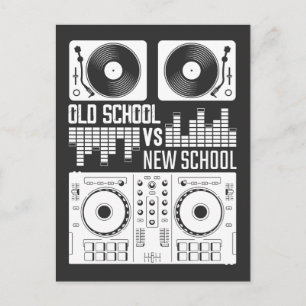 Music Producer DJ Old School Vinyl electro Techno Postcard