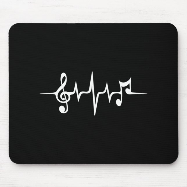 Music Pulse Notes Clef Frequency Wave Sound Mouse Mat (Front)
