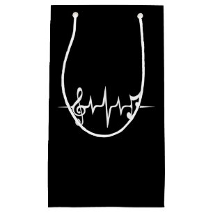 Music Pulse Notes Clef Frequency Wave Sound Small Gift Bag