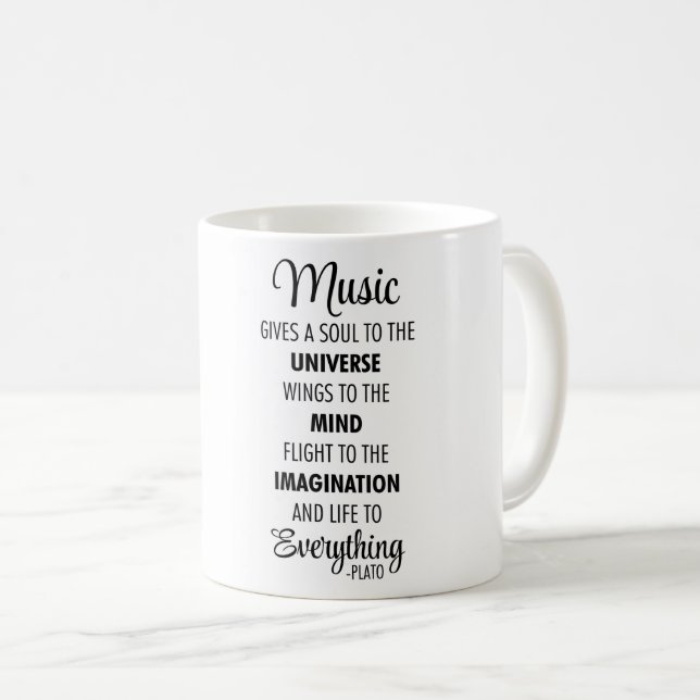 Music quote coffee mug (Front Right)