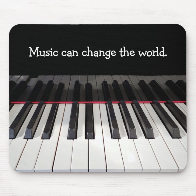 Music Quote on Piano Keyboard  Mouse Mat (Front)
